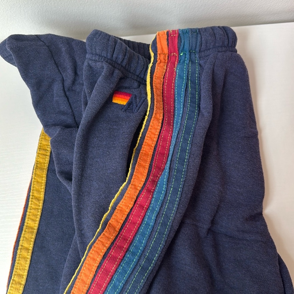 AVIATOR NATION STRIPE SWEATPANTS (SMALL)